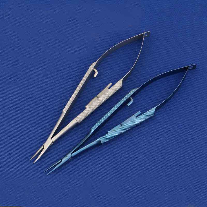 L Musical Instrument - Microscopic ophthalmic instrument lock-type needle holder
