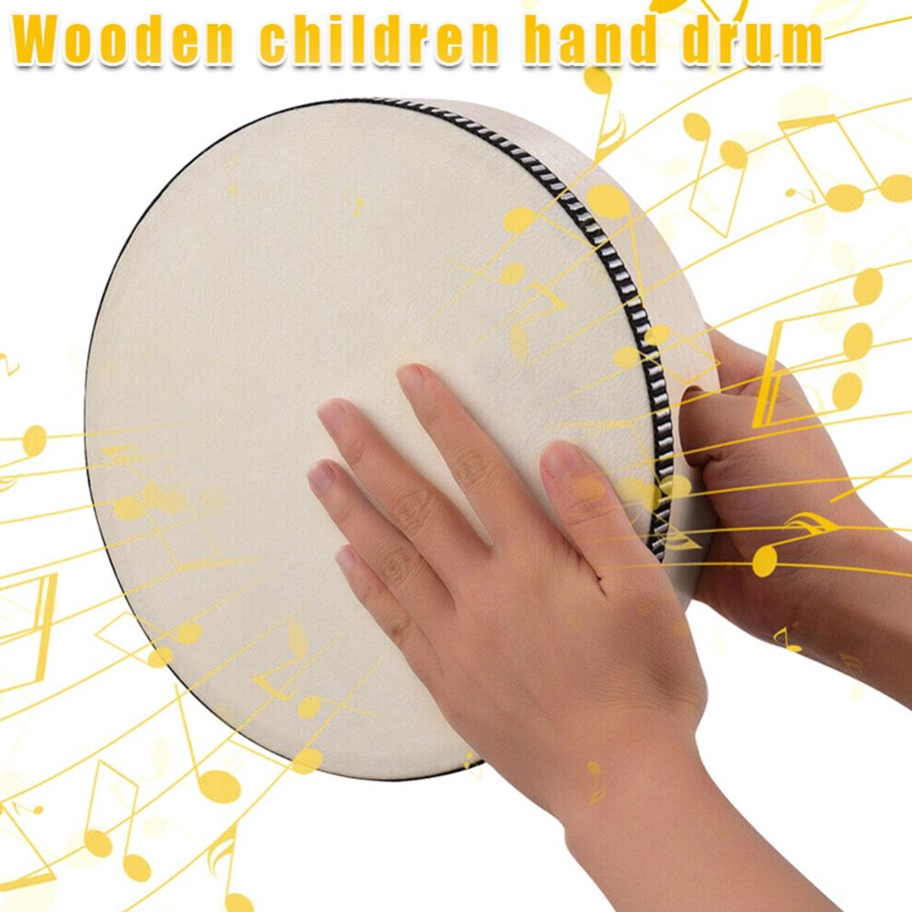 Musical Instrument Game - Tool 4/6/8/10 Inch Wooden Hand Drum