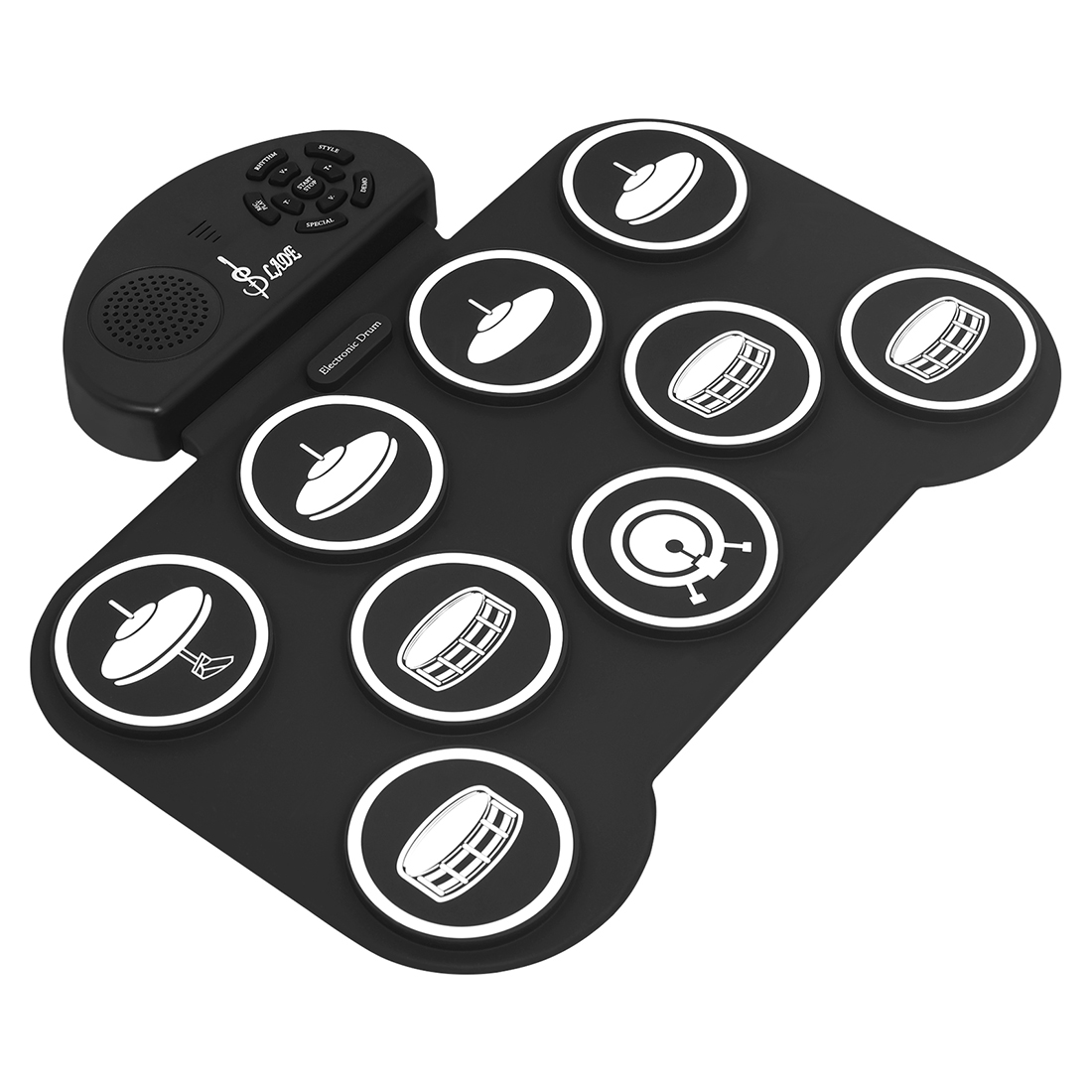 Foldable 9 Pads Roll‑Up Electr - Musical Instrument Drum recension och pris